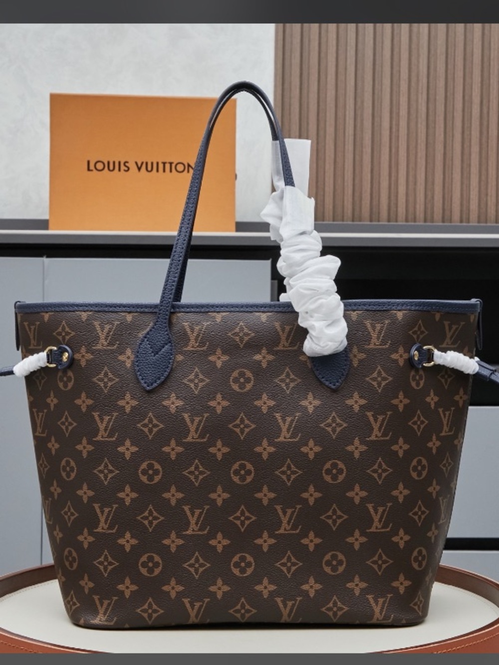 Louis Vuitton Monogram Tote with Navy Trim